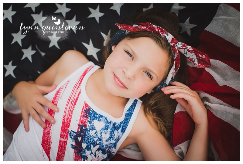 Massachusetts Outdoor Fun Children's Photographer Americana 4th of July American Flag 3