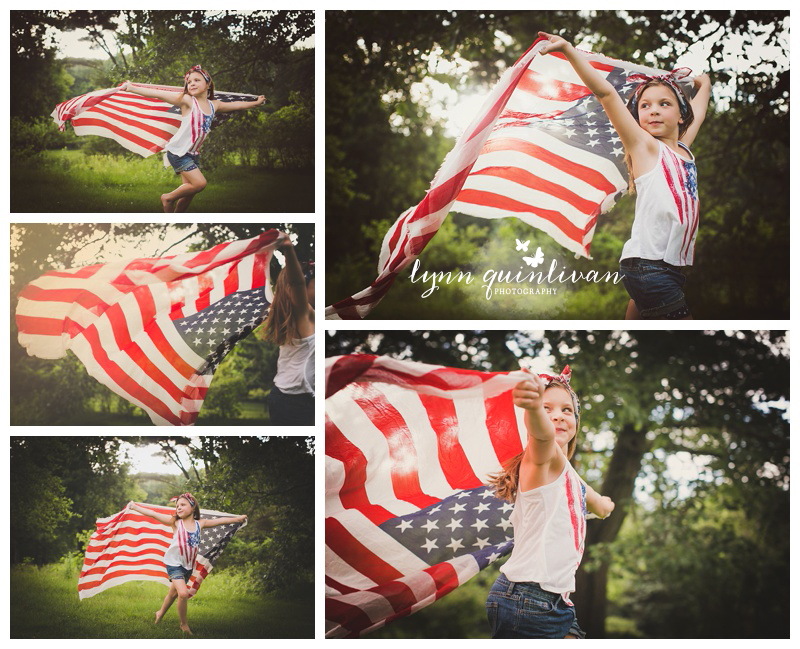 Massachusetts Outdoor Fun Children's Photographer Americana 4th of July American Flag 4